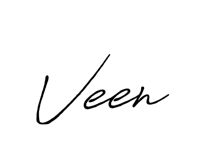 Make a beautiful signature design for name Veen. With this signature (Antro_Vectra_Bolder) style, you can create a handwritten signature for free. Veen signature style 7 images and pictures png