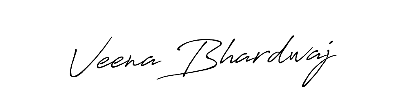 Create a beautiful signature design for name Veena Bhardwaj. With this signature (Antro_Vectra_Bolder) fonts, you can make a handwritten signature for free. Veena Bhardwaj signature style 7 images and pictures png