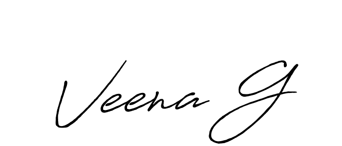 It looks lik you need a new signature style for name Veena G. Design unique handwritten (Antro_Vectra_Bolder) signature with our free signature maker in just a few clicks. Veena G signature style 7 images and pictures png