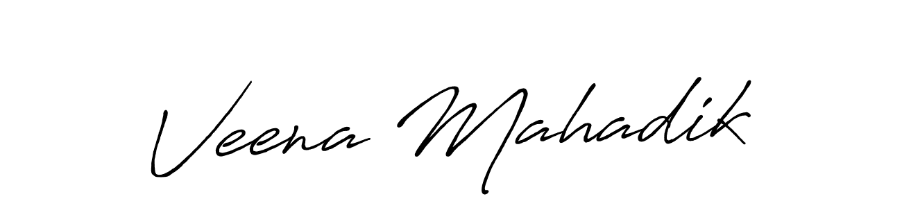 Make a beautiful signature design for name Veena Mahadik. Use this online signature maker to create a handwritten signature for free. Veena Mahadik signature style 7 images and pictures png