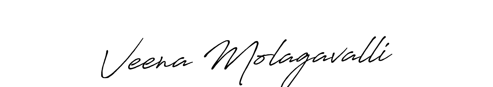 Also we have Veena Molagavalli name is the best signature style. Create professional handwritten signature collection using Antro_Vectra_Bolder autograph style. Veena Molagavalli signature style 7 images and pictures png