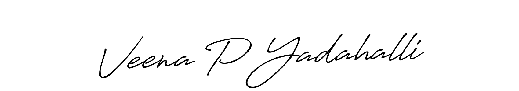 Design your own signature with our free online signature maker. With this signature software, you can create a handwritten (Antro_Vectra_Bolder) signature for name Veena P Yadahalli. Veena P Yadahalli signature style 7 images and pictures png
