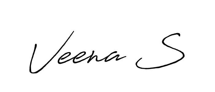 Also You can easily find your signature by using the search form. We will create Veena S name handwritten signature images for you free of cost using Antro_Vectra_Bolder sign style. Veena S signature style 7 images and pictures png