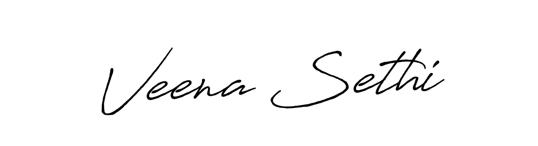 Design your own signature with our free online signature maker. With this signature software, you can create a handwritten (Antro_Vectra_Bolder) signature for name Veena Sethi. Veena Sethi signature style 7 images and pictures png