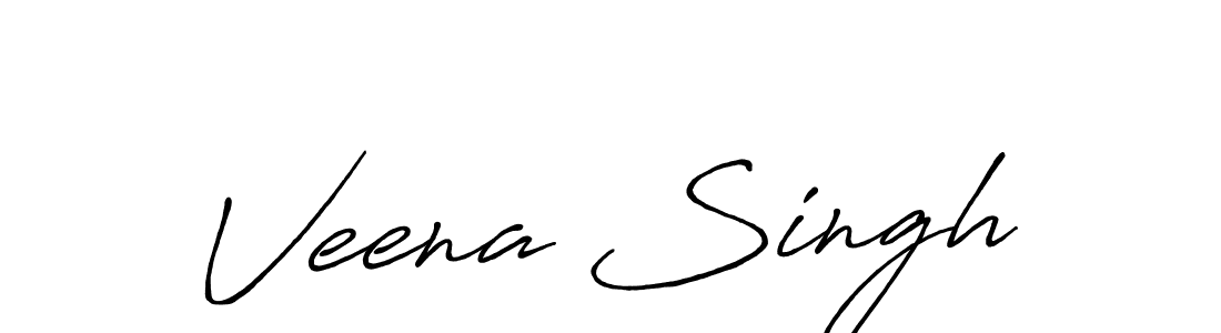 How to make Veena Singh name signature. Use Antro_Vectra_Bolder style for creating short signs online. This is the latest handwritten sign. Veena Singh signature style 7 images and pictures png