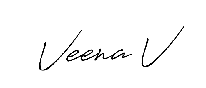 You should practise on your own different ways (Antro_Vectra_Bolder) to write your name (Veena V) in signature. don't let someone else do it for you. Veena V signature style 7 images and pictures png