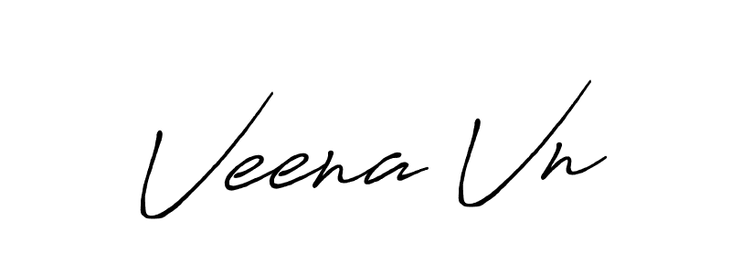 Veena Vn stylish signature style. Best Handwritten Sign (Antro_Vectra_Bolder) for my name. Handwritten Signature Collection Ideas for my name Veena Vn. Veena Vn signature style 7 images and pictures png