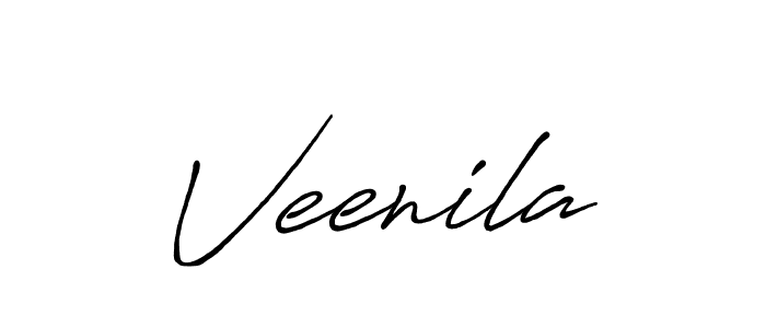 Use a signature maker to create a handwritten signature online. With this signature software, you can design (Antro_Vectra_Bolder) your own signature for name Veenila. Veenila signature style 7 images and pictures png