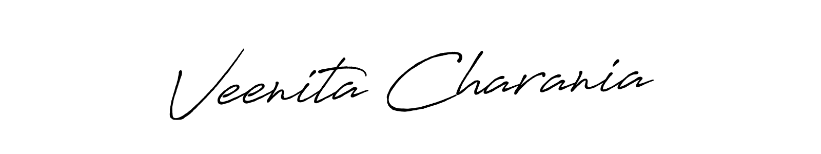 Antro_Vectra_Bolder is a professional signature style that is perfect for those who want to add a touch of class to their signature. It is also a great choice for those who want to make their signature more unique. Get Veenita Charania name to fancy signature for free. Veenita Charania signature style 7 images and pictures png