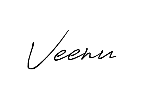 Make a beautiful signature design for name Veenu. With this signature (Antro_Vectra_Bolder) style, you can create a handwritten signature for free. Veenu signature style 7 images and pictures png