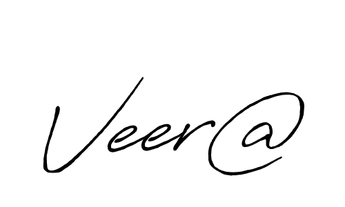 Similarly Antro_Vectra_Bolder is the best handwritten signature design. Signature creator online .You can use it as an online autograph creator for name Veer@. Veer@ signature style 7 images and pictures png