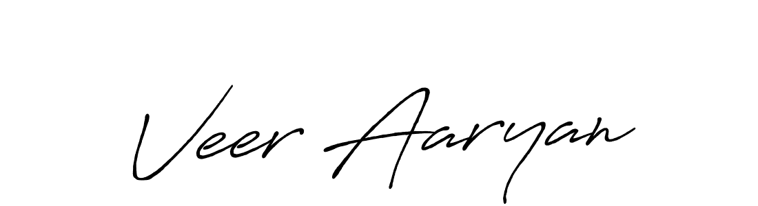 Also You can easily find your signature by using the search form. We will create Veer Aaryan name handwritten signature images for you free of cost using Antro_Vectra_Bolder sign style. Veer Aaryan signature style 7 images and pictures png