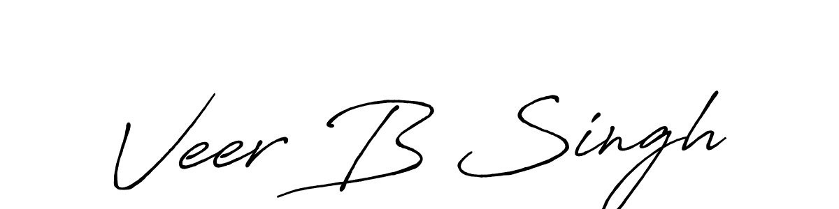 You should practise on your own different ways (Antro_Vectra_Bolder) to write your name (Veer B Singh) in signature. don't let someone else do it for you. Veer B Singh signature style 7 images and pictures png