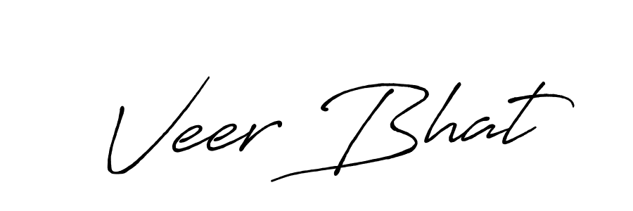 How to make Veer Bhat name signature. Use Antro_Vectra_Bolder style for creating short signs online. This is the latest handwritten sign. Veer Bhat signature style 7 images and pictures png