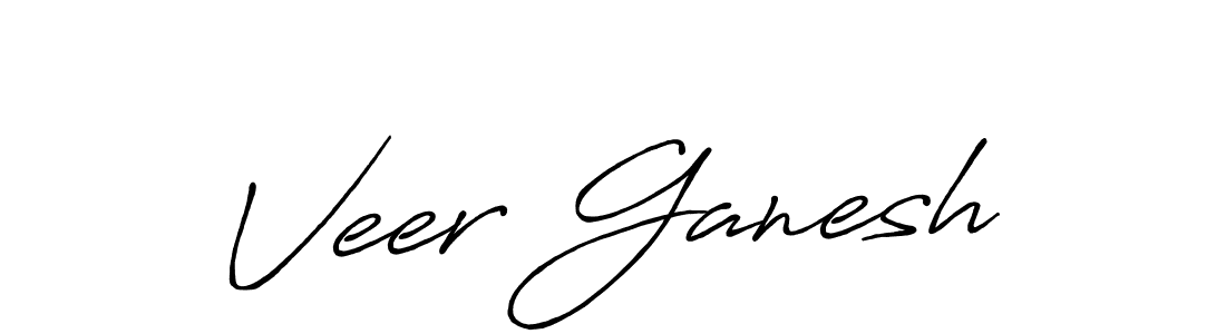 Make a beautiful signature design for name Veer Ganesh. With this signature (Antro_Vectra_Bolder) style, you can create a handwritten signature for free. Veer Ganesh signature style 7 images and pictures png