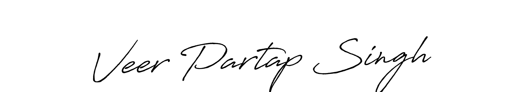 How to make Veer Partap Singh name signature. Use Antro_Vectra_Bolder style for creating short signs online. This is the latest handwritten sign. Veer Partap Singh signature style 7 images and pictures png