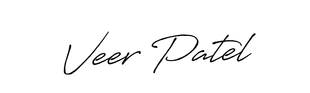 You should practise on your own different ways (Antro_Vectra_Bolder) to write your name (Veer Patel) in signature. don't let someone else do it for you. Veer Patel signature style 7 images and pictures png
