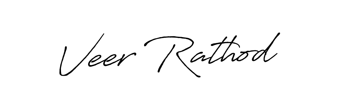 Veer Rathod stylish signature style. Best Handwritten Sign (Antro_Vectra_Bolder) for my name. Handwritten Signature Collection Ideas for my name Veer Rathod. Veer Rathod signature style 7 images and pictures png