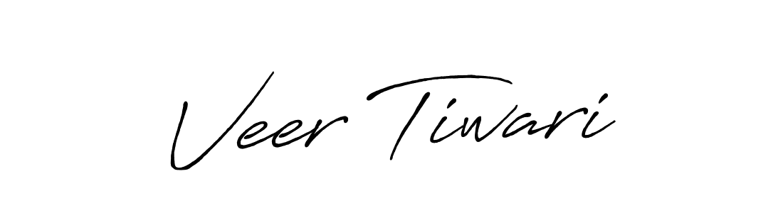 Make a beautiful signature design for name Veer Tiwari. With this signature (Antro_Vectra_Bolder) style, you can create a handwritten signature for free. Veer Tiwari signature style 7 images and pictures png