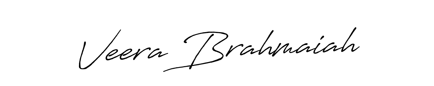 Make a beautiful signature design for name Veera Brahmaiah. With this signature (Antro_Vectra_Bolder) style, you can create a handwritten signature for free. Veera Brahmaiah signature style 7 images and pictures png
