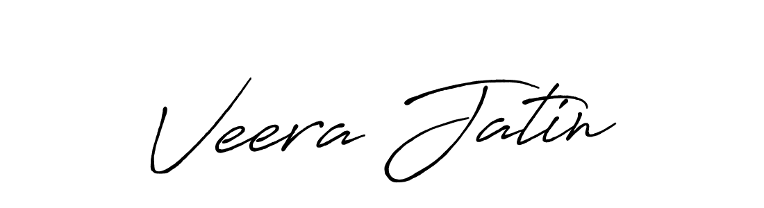 Create a beautiful signature design for name Veera Jatin. With this signature (Antro_Vectra_Bolder) fonts, you can make a handwritten signature for free. Veera Jatin signature style 7 images and pictures png