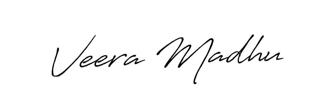 Create a beautiful signature design for name Veera Madhu. With this signature (Antro_Vectra_Bolder) fonts, you can make a handwritten signature for free. Veera Madhu signature style 7 images and pictures png