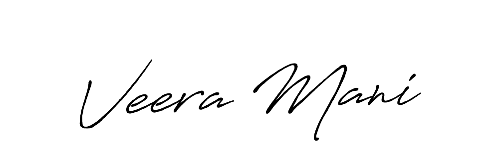 Make a beautiful signature design for name Veera Mani. With this signature (Antro_Vectra_Bolder) style, you can create a handwritten signature for free. Veera Mani signature style 7 images and pictures png