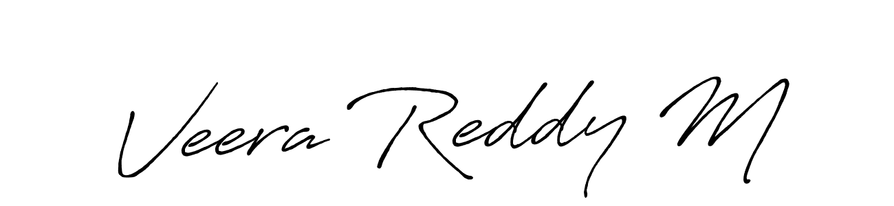 Design your own signature with our free online signature maker. With this signature software, you can create a handwritten (Antro_Vectra_Bolder) signature for name Veera Reddy M. Veera Reddy M signature style 7 images and pictures png