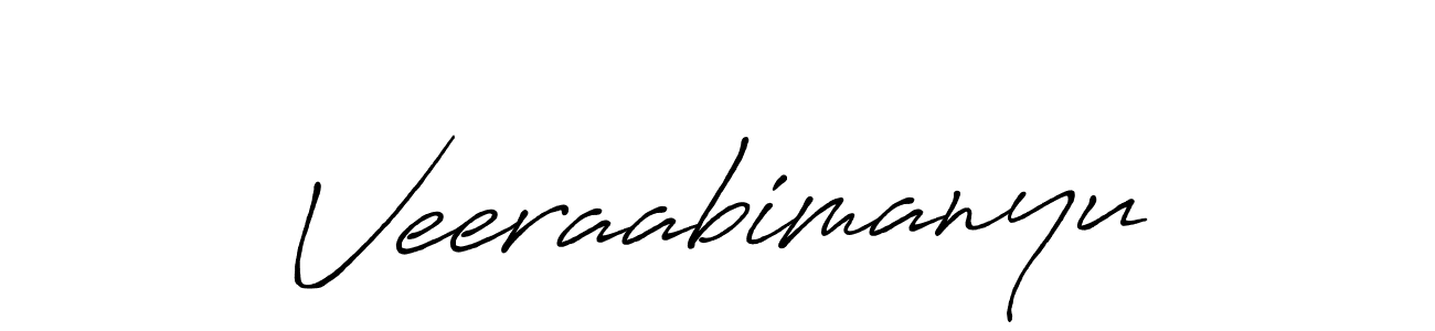 Design your own signature with our free online signature maker. With this signature software, you can create a handwritten (Antro_Vectra_Bolder) signature for name Veeraabimanyu. Veeraabimanyu signature style 7 images and pictures png