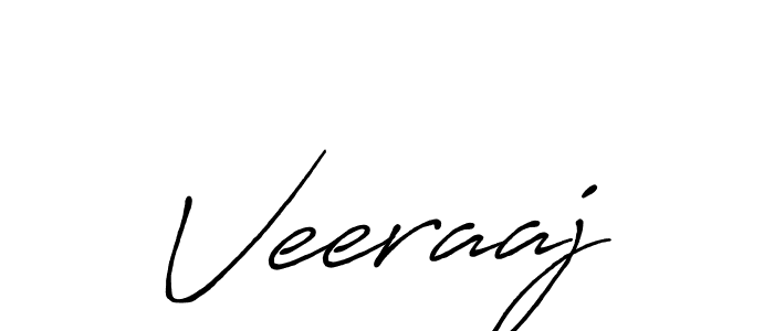 Create a beautiful signature design for name Veeraaj. With this signature (Antro_Vectra_Bolder) fonts, you can make a handwritten signature for free. Veeraaj signature style 7 images and pictures png