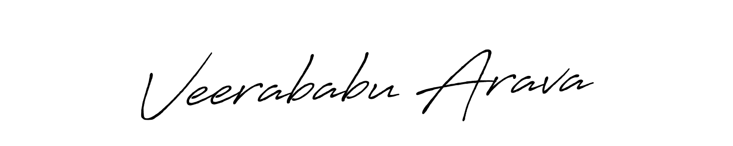 Also we have Veerababu Arava name is the best signature style. Create professional handwritten signature collection using Antro_Vectra_Bolder autograph style. Veerababu Arava signature style 7 images and pictures png