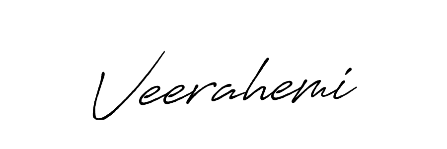 Also we have Veerahemi name is the best signature style. Create professional handwritten signature collection using Antro_Vectra_Bolder autograph style. Veerahemi signature style 7 images and pictures png