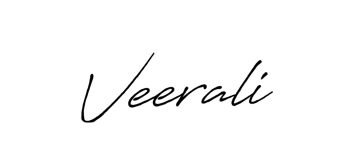 How to make Veerali name signature. Use Antro_Vectra_Bolder style for creating short signs online. This is the latest handwritten sign. Veerali signature style 7 images and pictures png