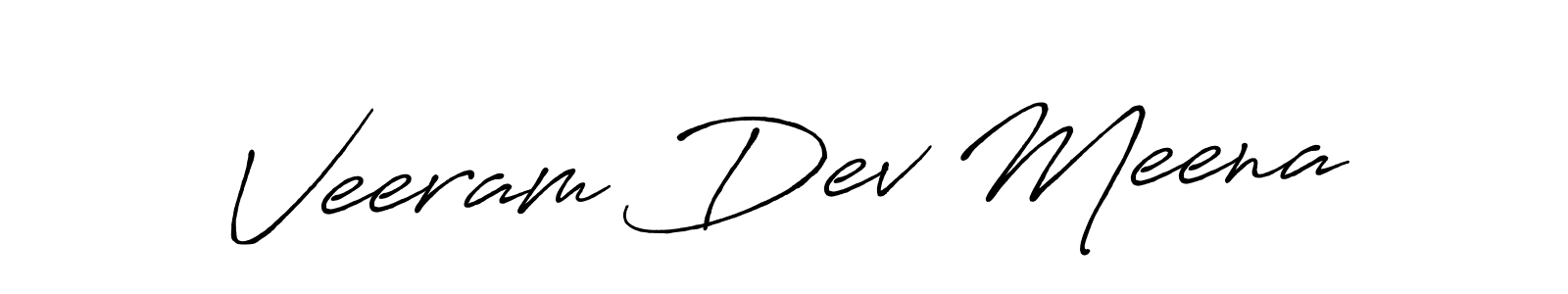 The best way (Antro_Vectra_Bolder) to make a short signature is to pick only two or three words in your name. The name Veeram Dev Meena include a total of six letters. For converting this name. Veeram Dev Meena signature style 7 images and pictures png