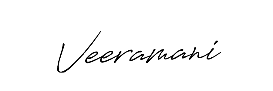 Use a signature maker to create a handwritten signature online. With this signature software, you can design (Antro_Vectra_Bolder) your own signature for name Veeramani. Veeramani signature style 7 images and pictures png