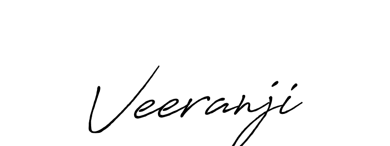 if you are searching for the best signature style for your name Veeranji. so please give up your signature search. here we have designed multiple signature styles  using Antro_Vectra_Bolder. Veeranji signature style 7 images and pictures png