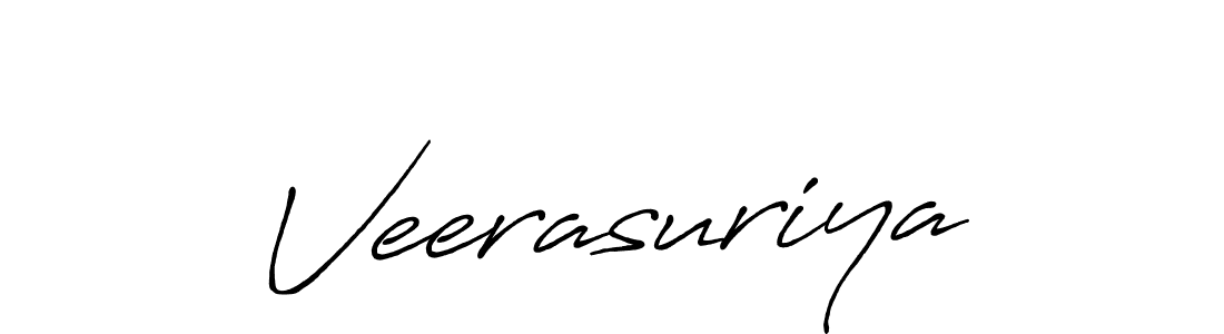 How to make Veerasuriya name signature. Use Antro_Vectra_Bolder style for creating short signs online. This is the latest handwritten sign. Veerasuriya signature style 7 images and pictures png