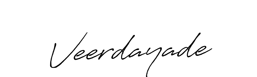 Make a beautiful signature design for name Veerdayade. With this signature (Antro_Vectra_Bolder) style, you can create a handwritten signature for free. Veerdayade signature style 7 images and pictures png