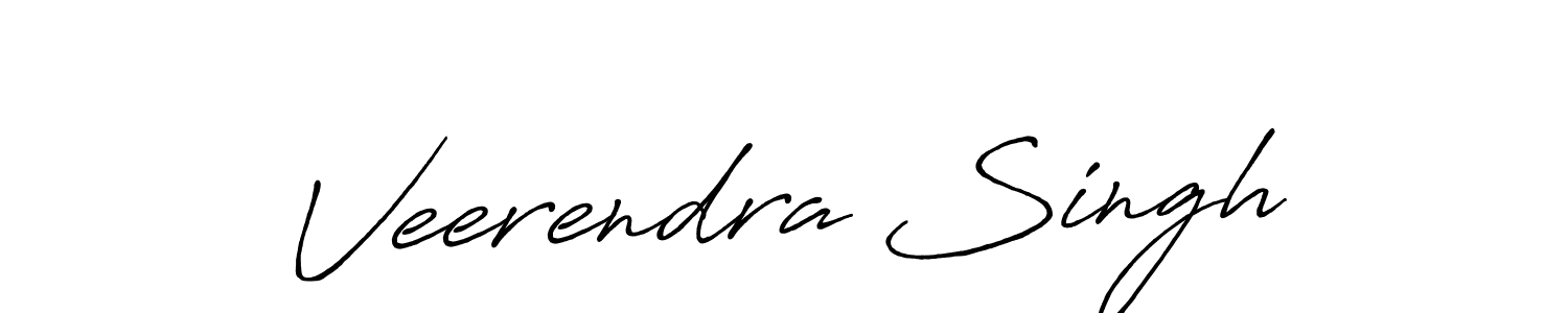 How to make Veerendra Singh name signature. Use Antro_Vectra_Bolder style for creating short signs online. This is the latest handwritten sign. Veerendra Singh signature style 7 images and pictures png