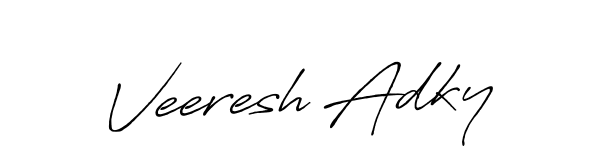 Use a signature maker to create a handwritten signature online. With this signature software, you can design (Antro_Vectra_Bolder) your own signature for name Veeresh Adky. Veeresh Adky signature style 7 images and pictures png