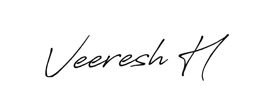 Veeresh H stylish signature style. Best Handwritten Sign (Antro_Vectra_Bolder) for my name. Handwritten Signature Collection Ideas for my name Veeresh H. Veeresh H signature style 7 images and pictures png