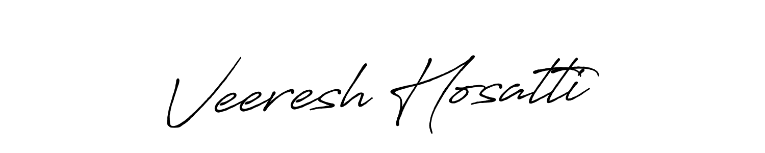 Design your own signature with our free online signature maker. With this signature software, you can create a handwritten (Antro_Vectra_Bolder) signature for name Veeresh Hosatti. Veeresh Hosatti signature style 7 images and pictures png