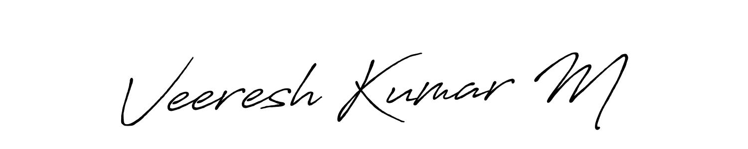 This is the best signature style for the Veeresh Kumar M name. Also you like these signature font (Antro_Vectra_Bolder). Mix name signature. Veeresh Kumar M signature style 7 images and pictures png