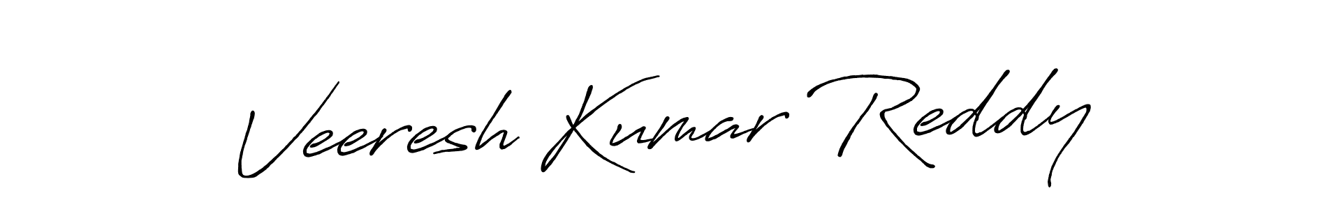 Create a beautiful signature design for name Veeresh Kumar Reddy. With this signature (Antro_Vectra_Bolder) fonts, you can make a handwritten signature for free. Veeresh Kumar Reddy signature style 7 images and pictures png