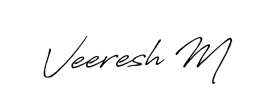 This is the best signature style for the Veeresh M name. Also you like these signature font (Antro_Vectra_Bolder). Mix name signature. Veeresh M signature style 7 images and pictures png