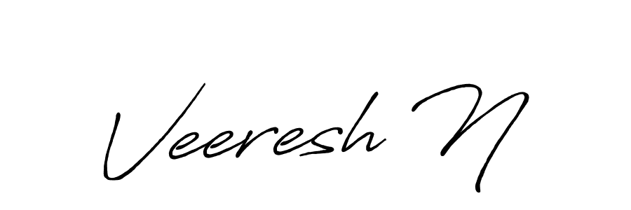 Also we have Veeresh N name is the best signature style. Create professional handwritten signature collection using Antro_Vectra_Bolder autograph style. Veeresh N signature style 7 images and pictures png
