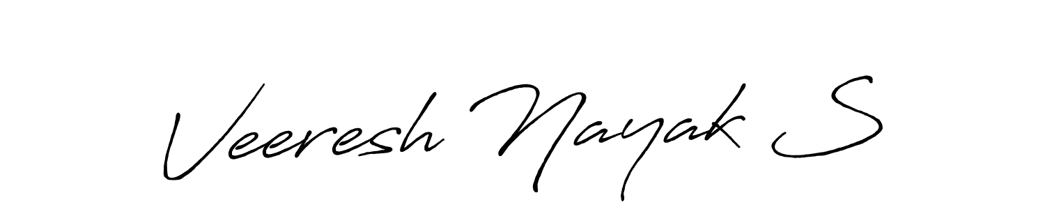 Veeresh Nayak S stylish signature style. Best Handwritten Sign (Antro_Vectra_Bolder) for my name. Handwritten Signature Collection Ideas for my name Veeresh Nayak S. Veeresh Nayak S signature style 7 images and pictures png