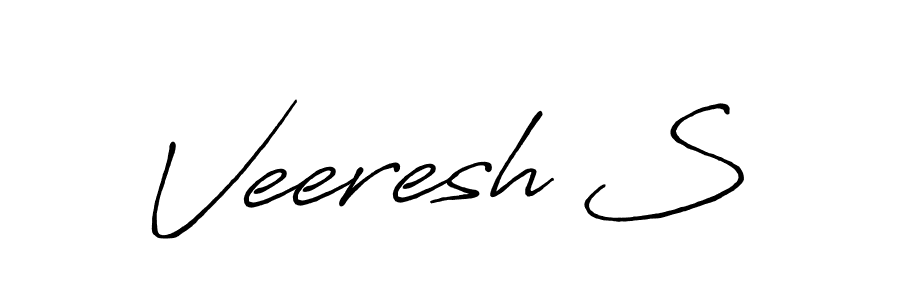 Design your own signature with our free online signature maker. With this signature software, you can create a handwritten (Antro_Vectra_Bolder) signature for name Veeresh S. Veeresh S signature style 7 images and pictures png