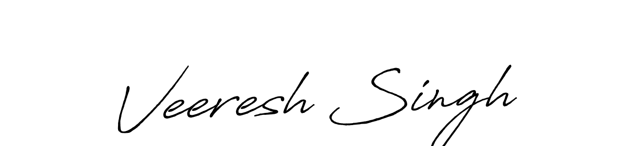 Design your own signature with our free online signature maker. With this signature software, you can create a handwritten (Antro_Vectra_Bolder) signature for name Veeresh Singh. Veeresh Singh signature style 7 images and pictures png