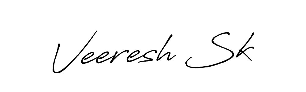 Make a beautiful signature design for name Veeresh Sk. With this signature (Antro_Vectra_Bolder) style, you can create a handwritten signature for free. Veeresh Sk signature style 7 images and pictures png